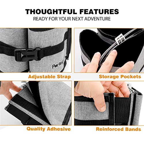 Perilogics Luggage Travel Cup Holder Attachment For Suitcase Drink, Coffee Mug, Bottle Caddy. Traveler Carry On Hands Free Accessory. Ideal For Frequent Travelers Or Flight Attendants Gift. #TOP4