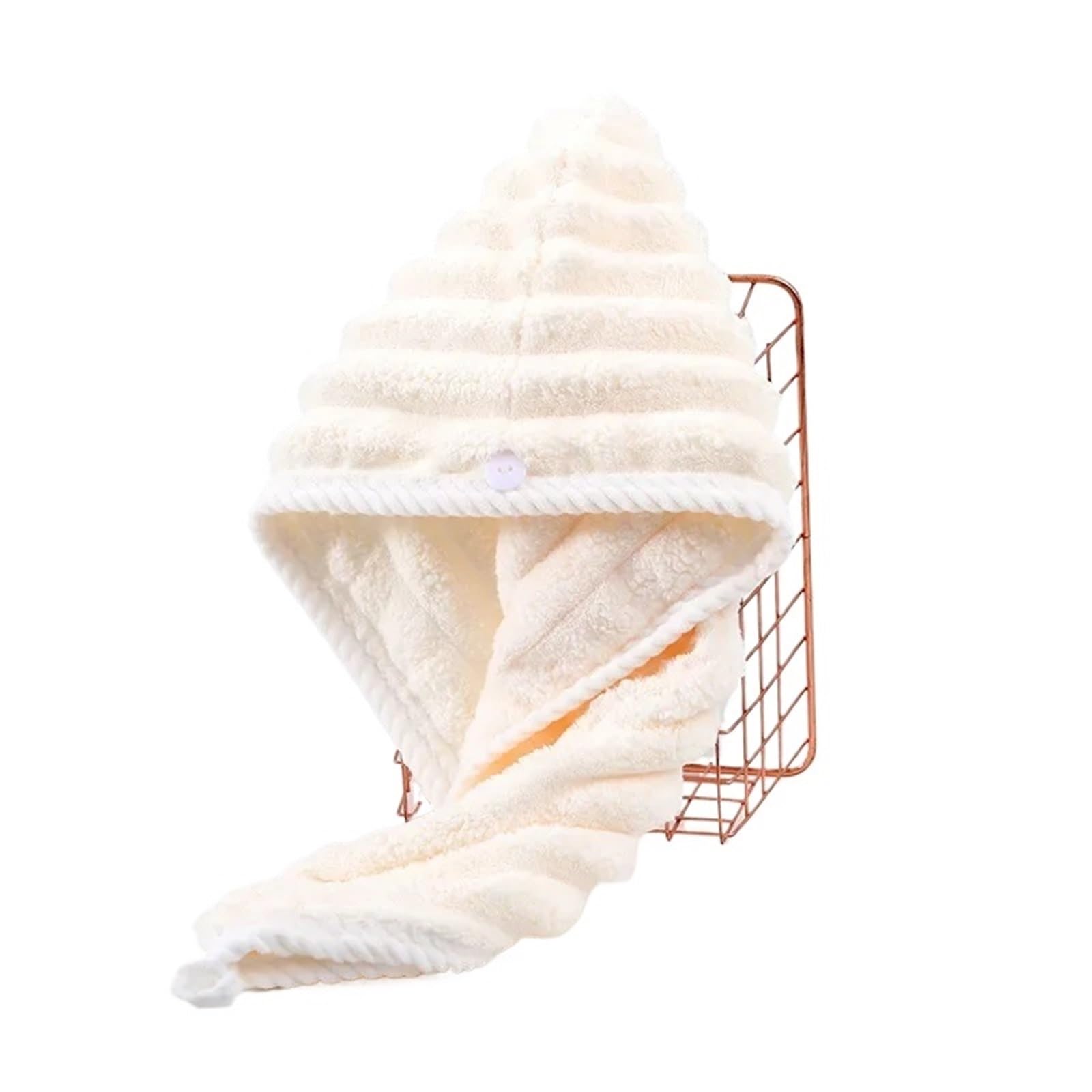 SUODEBYY Hair Towel Dry Hair Cap For Women Thickened And Super Absorbent Headscarf For Wiping Quick Drying Towel(White)