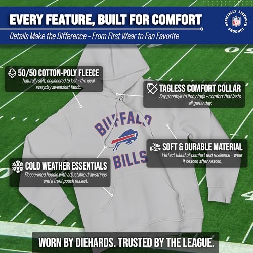 Image of Team Fan Apparel NFL Gameday Hoodie Pullover Sweatshirt for Men and Women | Officially licensed NFL Gameday fleece pullover - kangaroo pocket, ribbed cuffs, drawstring hood, unisex fit