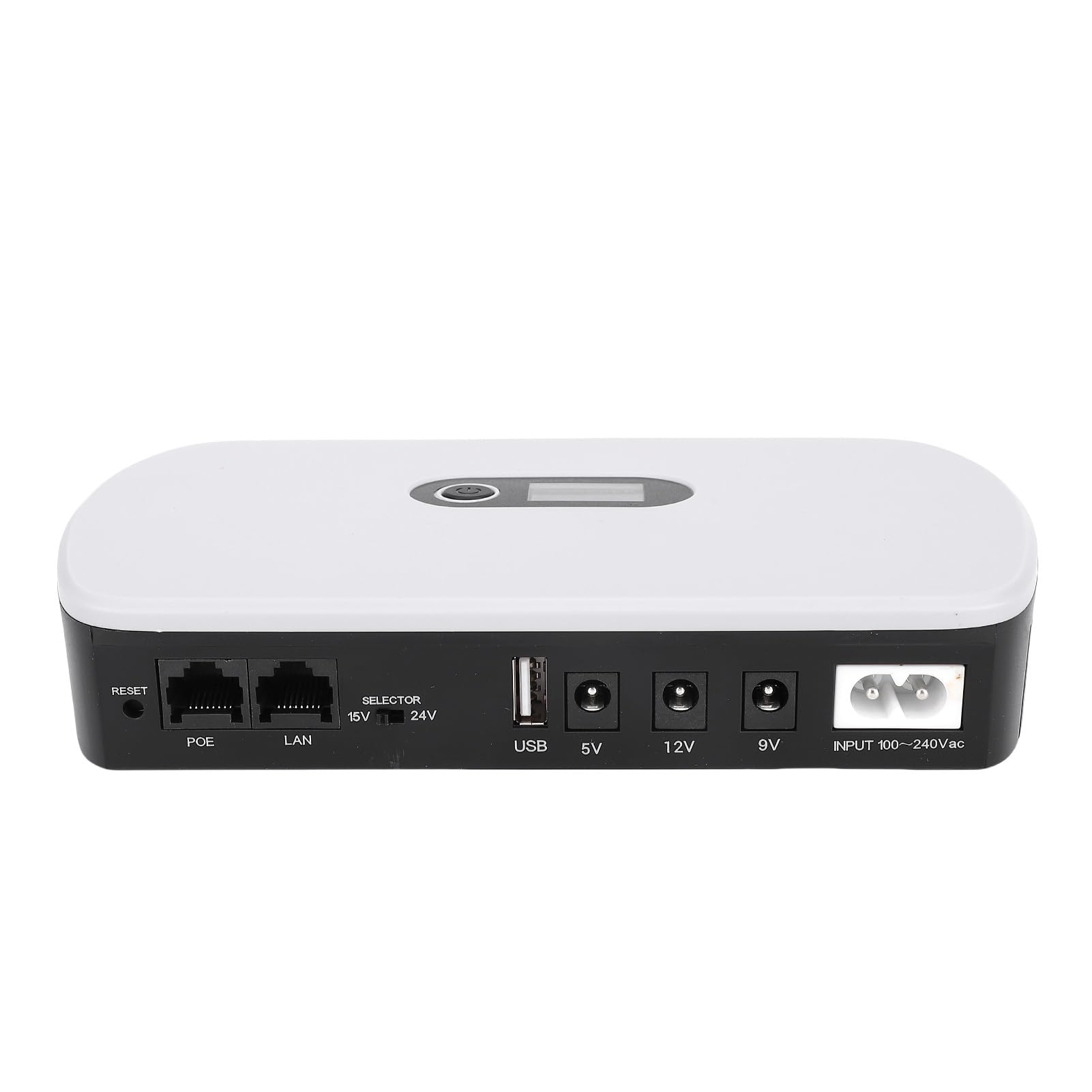Eujgoov 10400 MAh UPS Bateria Zapasowa Zasilacza Zasilacza dla Modemu Routera Smartfona, Wyświetlacz LCD z obsługą Temperatury Osłony zwarć, Wyjście 5V 9V 12 V DC z (wtyczka UE)