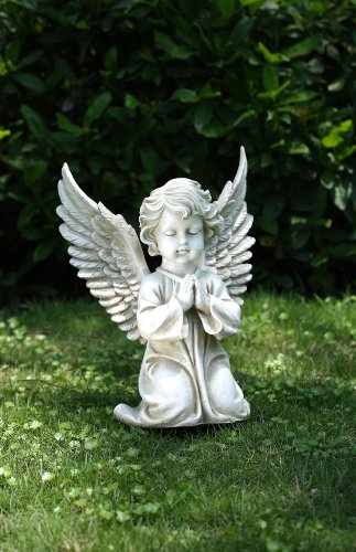 Napco Kneeling Angel Garden Statue, 15-Inch Tall #TOP1
