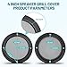 NuIth 4 Inch Metal Mesh Round Speaker Grill Cover for Car Speaker Mounting Home Audio DIY Waffle Speaker Grills Decorative, Mesh Subwoofer Grill Horn Guard Protective Case W/ 8PCS Screws