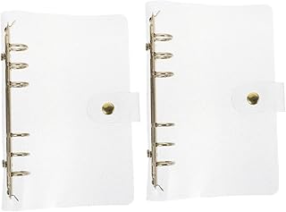 Ciieeo 2 Peças Pasta Note O Caderno Fichário Clipes Fichário Fichário De Plástico Fichário Fichário Planejador Fichário Notebook Bolsa De Arquivo De Escritório A6 Papel Pvc Material De