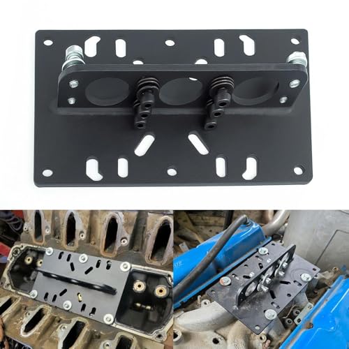 LEQEE LS Engine Lift Plate Carburetor Lift Bracket Engine Lift Bracket up to 1 000 lbs Heavy-Duty Steel Construction and Easy Installation Fits LS Gen III/IV and Chevy Ford SBC BBC.