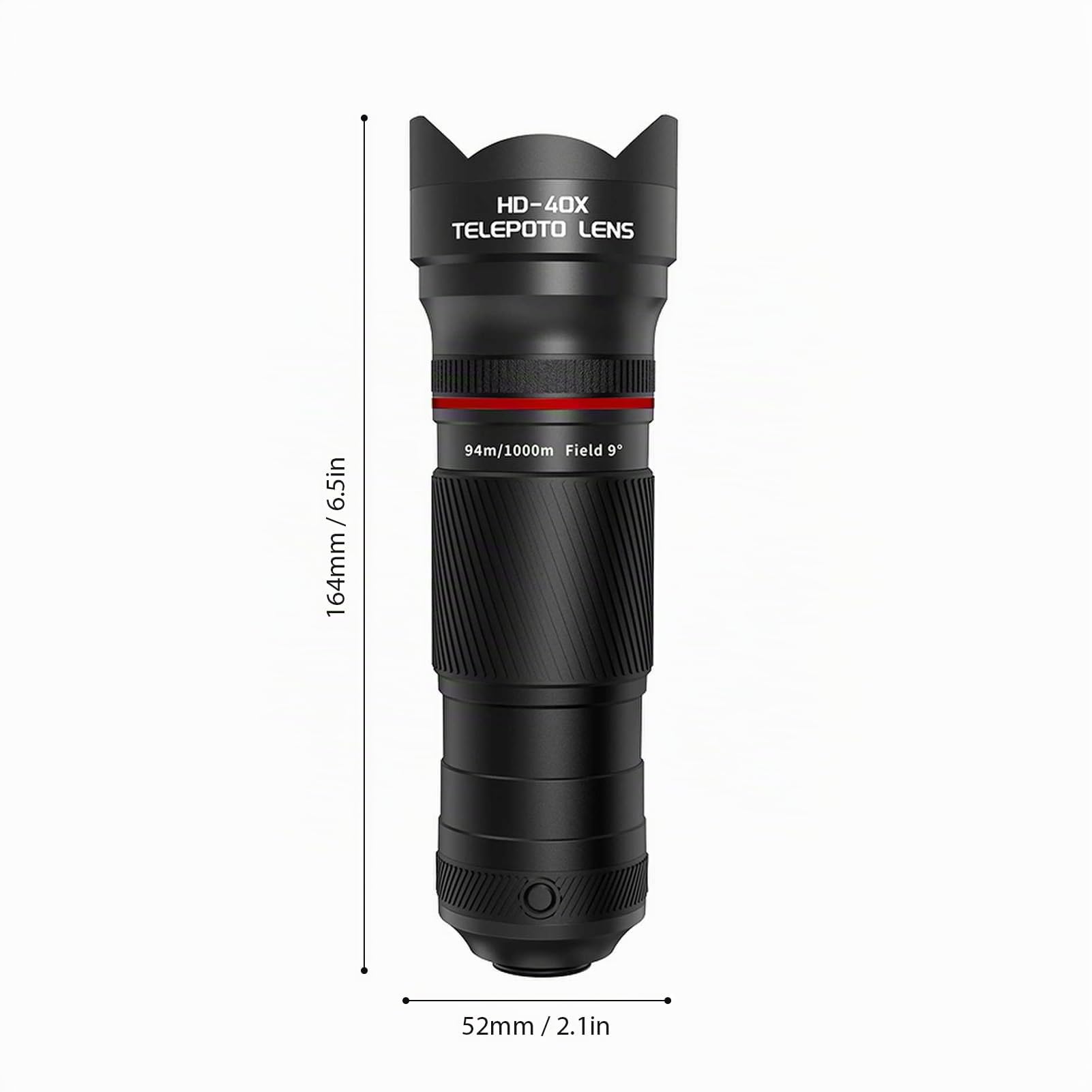 Andoer Objetivo de zoom de 40 aumentos con trípode, teleobjetivo telefónico telescopio para teléfono, lente de cámara para senderismo, camping, observación de la fauna, luna, deportes, juegos,