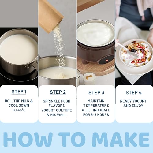 Image of Alla's Posh Flavors COMBO - Greek Yogurt Culture & Yogurt Strainer | Thick, Creamy, Nutrient Rich | 100% Veg | Make Protein Rich Yogurt at Home Easily | Make Batch-after-Batch | Lab Tested Cultures | Great Consistency from First Time (Culture + Strainer)