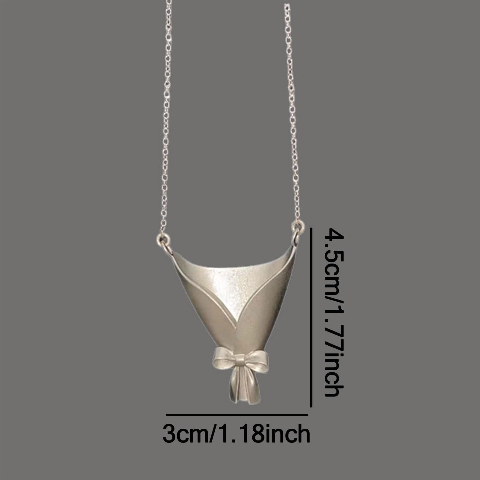 Wearable Vase Necklace Holds Real Dried Flowers Delicate Bouquet Pendant Chain DIY Jewelry Gift Set