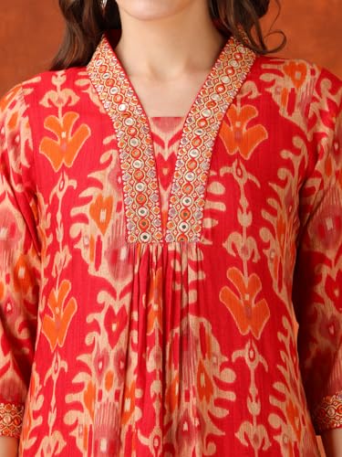 Image of NIVANA Embroidered & Printed Kurta with Pant & coordinated Dupatta