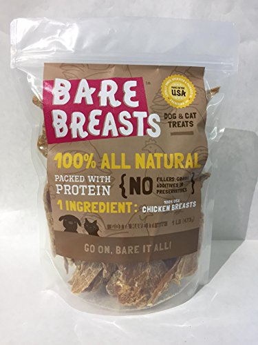 Bare Bites Bare Breast All Natural Chicken Jerky 1lb, Made in USA