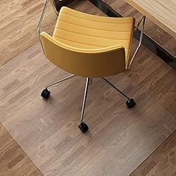 NATRKE Alfombrilla para Suelos Duros, Grande para sillas de Escritorio 75 x 122 cm (2.5'x4 ') Estera de Oficina Hogar para Muebles Protector de Suelo de Madera