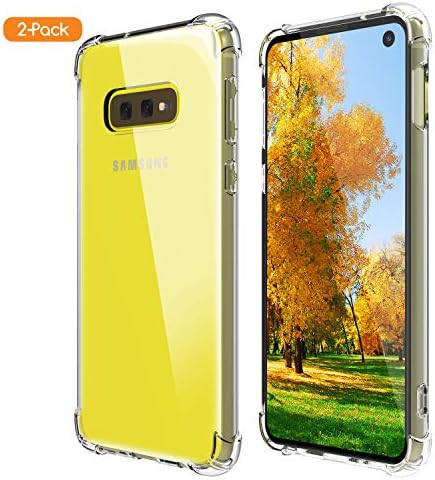 Samsung Galaxy S10e Case, EONFINE Slim Crystal Clear TPU Bumper with Reinforced Corners, Transparent Scratch Resistant Rugged Protective Case for Samsung Galaxy S10e 5.8''–Clear (Pack of 2)