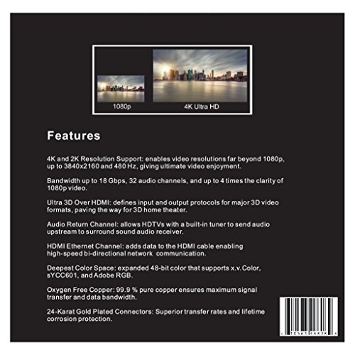 Fusion4K High Speed 4K Hdmi Cable (4K @ 60Hz) - Professional Series (25 Feet) #TOP1