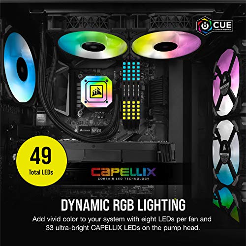 Corsair iCUE H115i ELITE CAPELLIX Liquid CPU Cooler (33 Extra Heldere CAPELLIX RGB-LEDs, Twee 140 mm ML RGB Series PWM… - Image 3