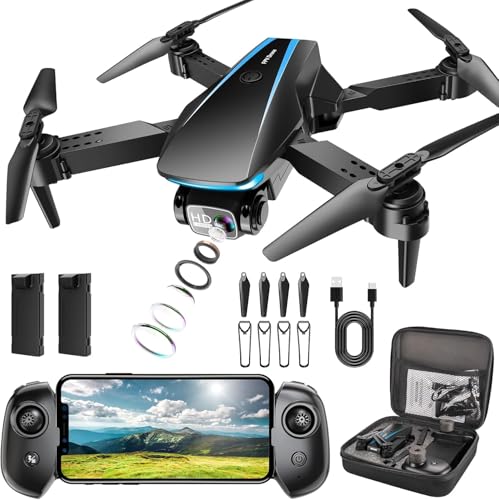Drone with 1080P Camera for Adults, 2 Batteries, Carrying Case,