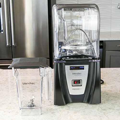Commercial blender in use