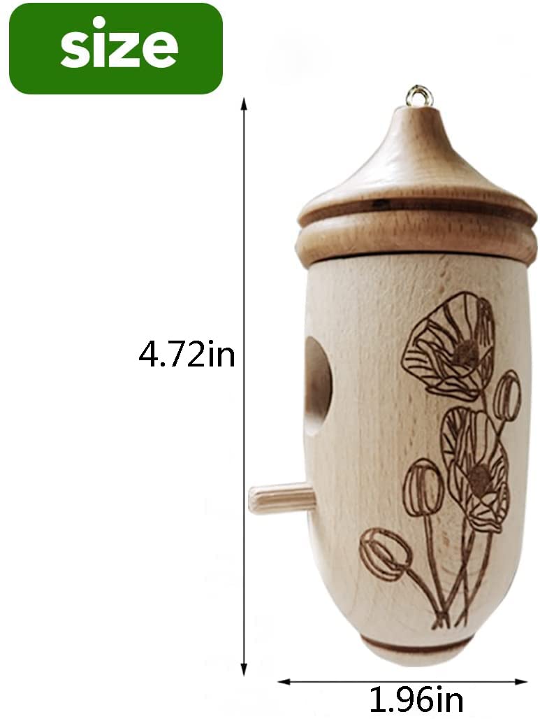 Kolibri-Haus, 2022 Kolibri-Häuser aus Holz zum Aufhängen im Freien, Mini-Kolibri-Nest für Schwalben, Papagei, Kolibri, Zaunkönig, Spatzen und Gartendekoration (F)