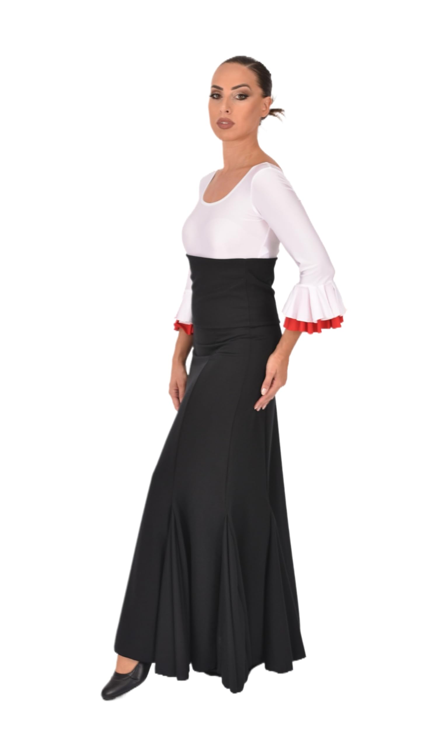 Falda Flamenca de Sirena con nesgas en el bajo. Tejido elástico Cintura Alta.
