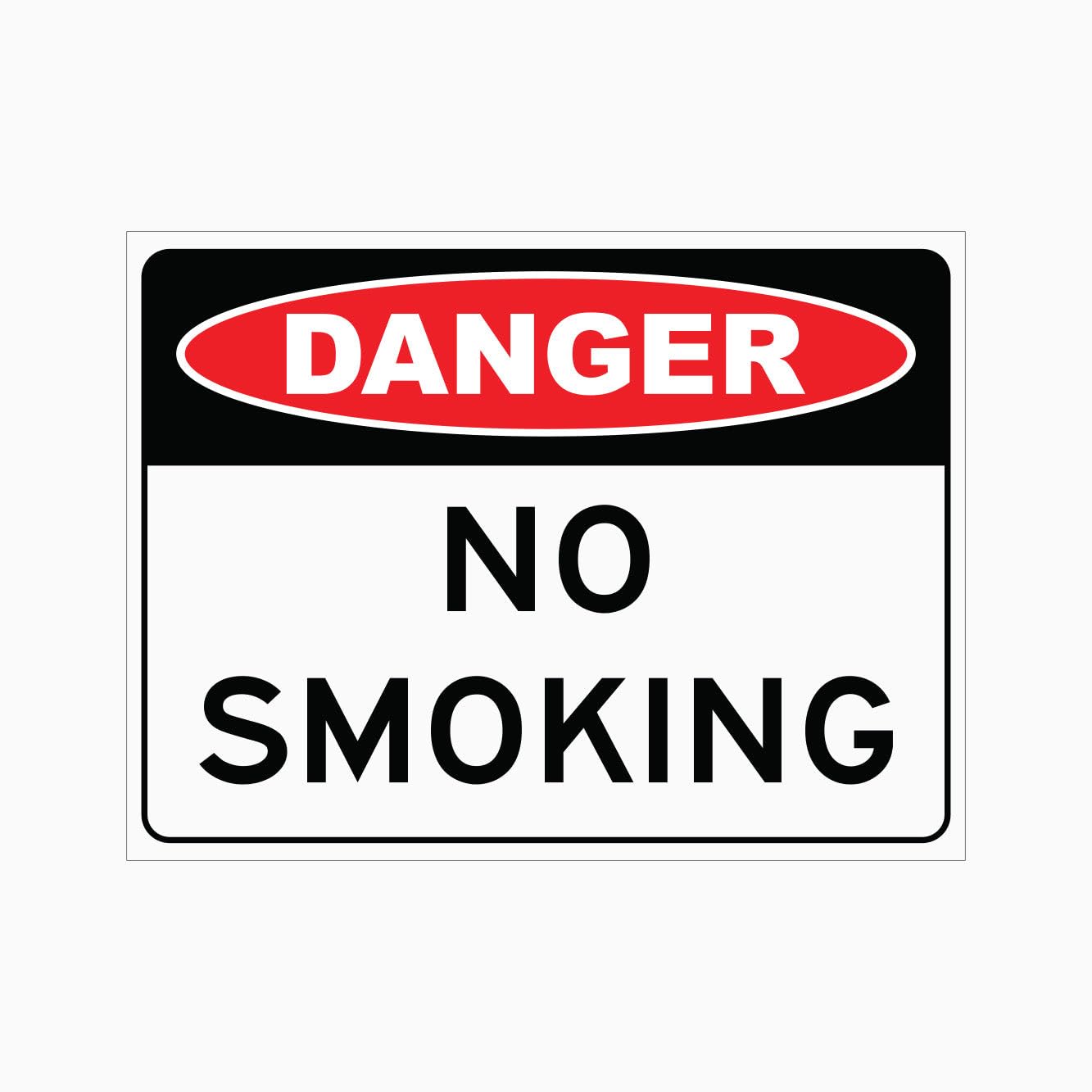 DANGER NO SMOKING Sign, 12x8 Metal Tin Sign, Danger: No smoking.