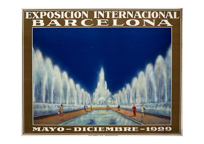 Affiche encadrée Barcelone exposition internationale poster grand format