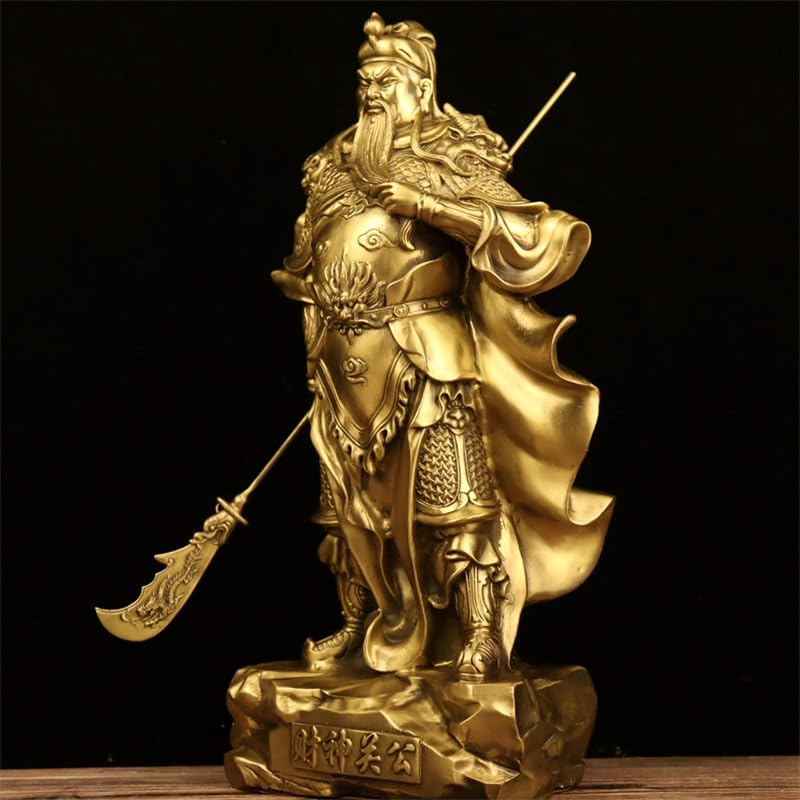 Posąg Buddy Wewnątrz Dom Biznes Bogactwo Feng Shui Dekoracja Mosiądz Guan Gong Bóg bogactwa Statua Adoracja Rzemiosło Ornament Medytująca Posąg Buddy Figurka Rzeźba