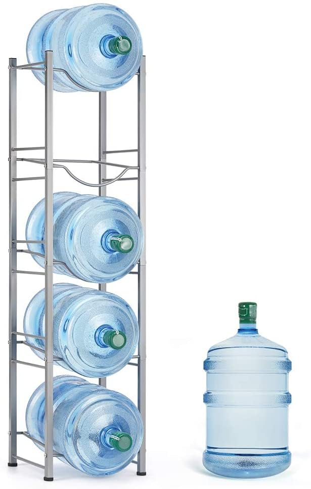 Water Bottle Storage/Rack/Stand/Holder For 5 Gallon Water Dispenser 5 Tier For Home Office Kitchen (5 Bottle - Detachable)