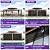 PURPLE LEAF 12' X 24' Outdoor Hardtop Gazebo for Patio Galvanized Steel Double Roof Permanent Canopy Teak Finish Coated Aluminum Frame Pavilion Gazebo with Netting and Black Curtains