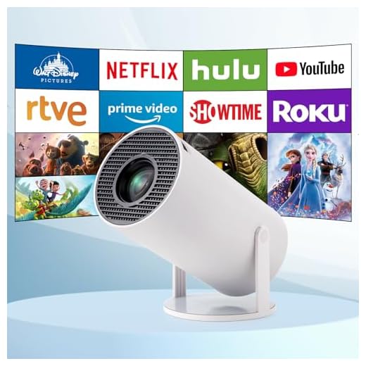 Mini projetor, projetor inteligente HY300 Pro, projetor 4K com Wi-Fi 6 e Bluetooth 5, projetor portátil com Android 11, correção automática de Keystone, tela de 180 graus, tela de 130 polegadas
