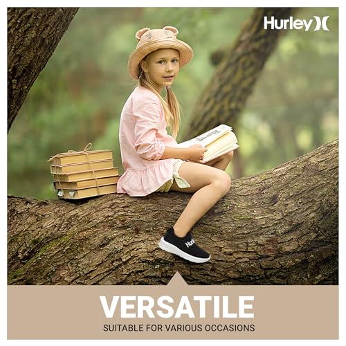 Hurley Camby Kids Slip On Canvas Sneakers – Low Cut Skateboarding Shoes for Kids, Running, Walking, Breathable Sports Shoes for Boys and Girls3