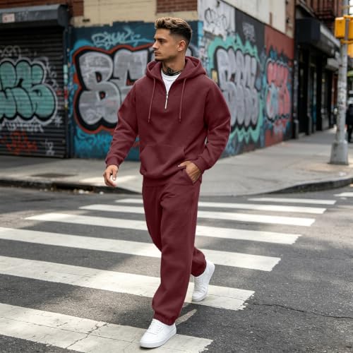 Mens Sweatsuits 2 Piece Outfit Oversized Ligh Weight Running Jogging Sets - image 6