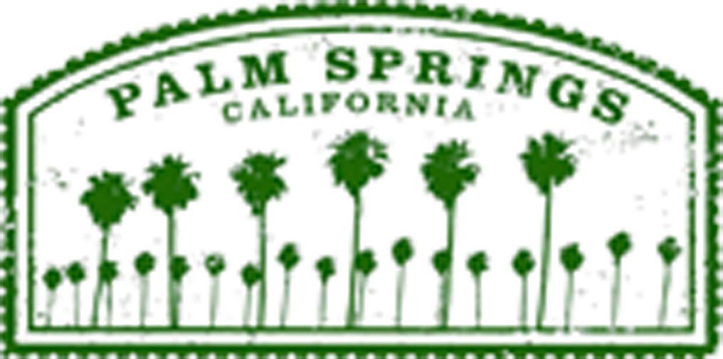 Vintage California City Tourist Souvenir Stamp Logo Cartoon Art Vinyl Sticker (2" Wide, Palm Springs Palm Trees)
