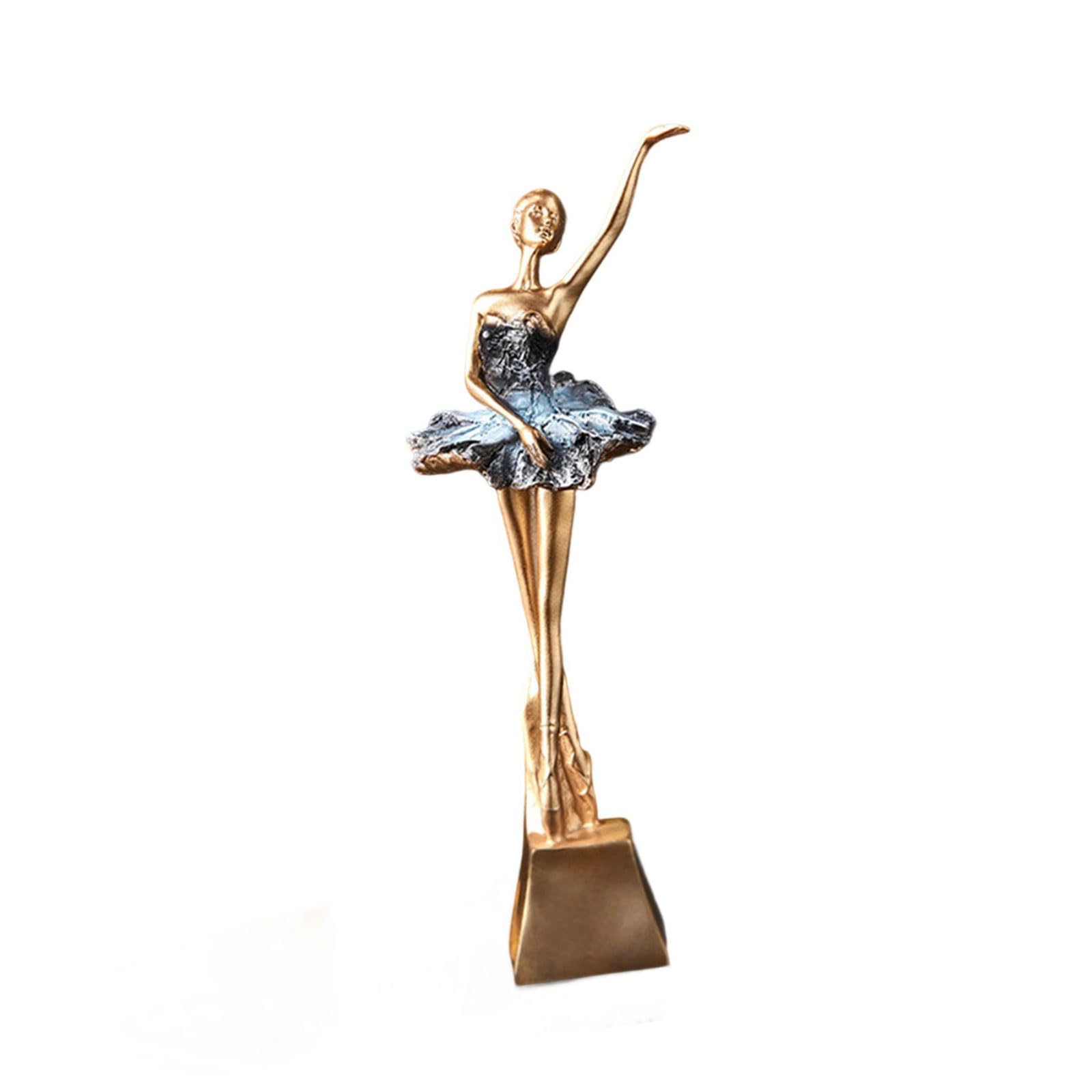 FackLOxc 2 Artistic Ballet Dancer Figurine Resin Craft Statue for Entryway Bookcase Accent Display Ballet Dancer Figurine