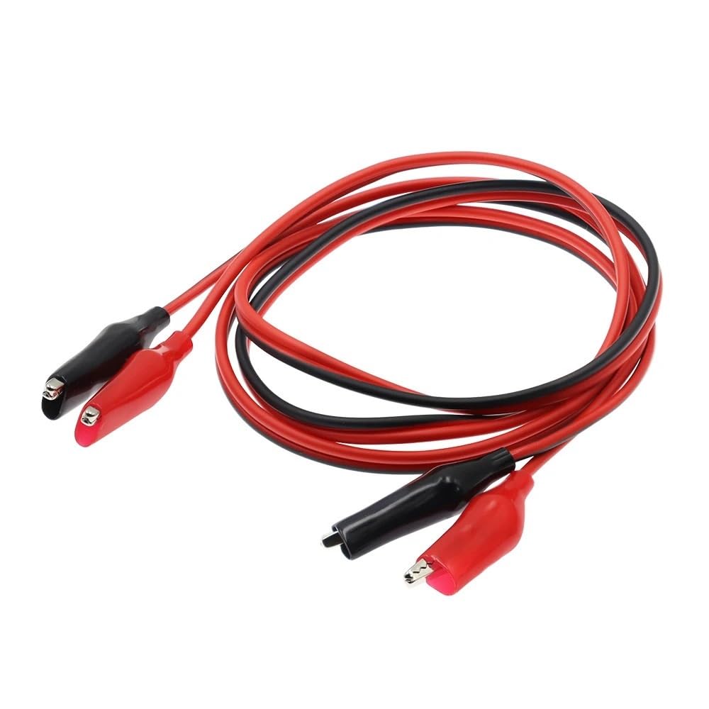 TSIOHKBS 1Pcs 1M Electrical Clips Cable Jumper Wire DIY Test Leads Double-Ended Crocodile Test Clips Cords Roach