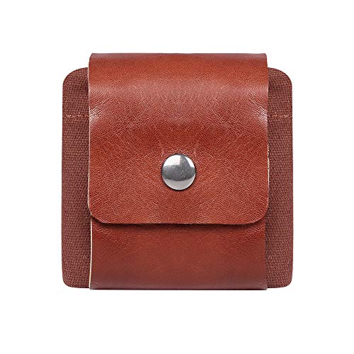 Multi-Purpose Foraging Bag Collapsible Bushcraft Bag Waxed Canvas Foraging Pouch Easy Looping Around Belts for Hiking Beachcombing (Brown)