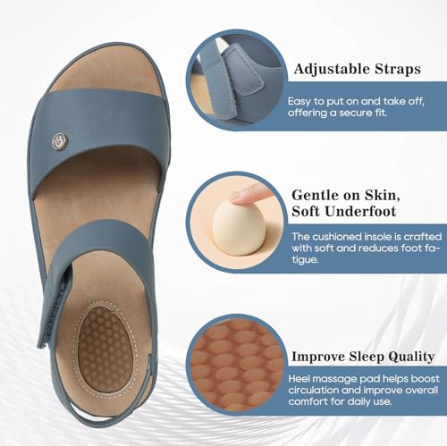 Image of ORTOREX Women Massage Sandals Comfortable Walking Sandals with Adjustable Straps