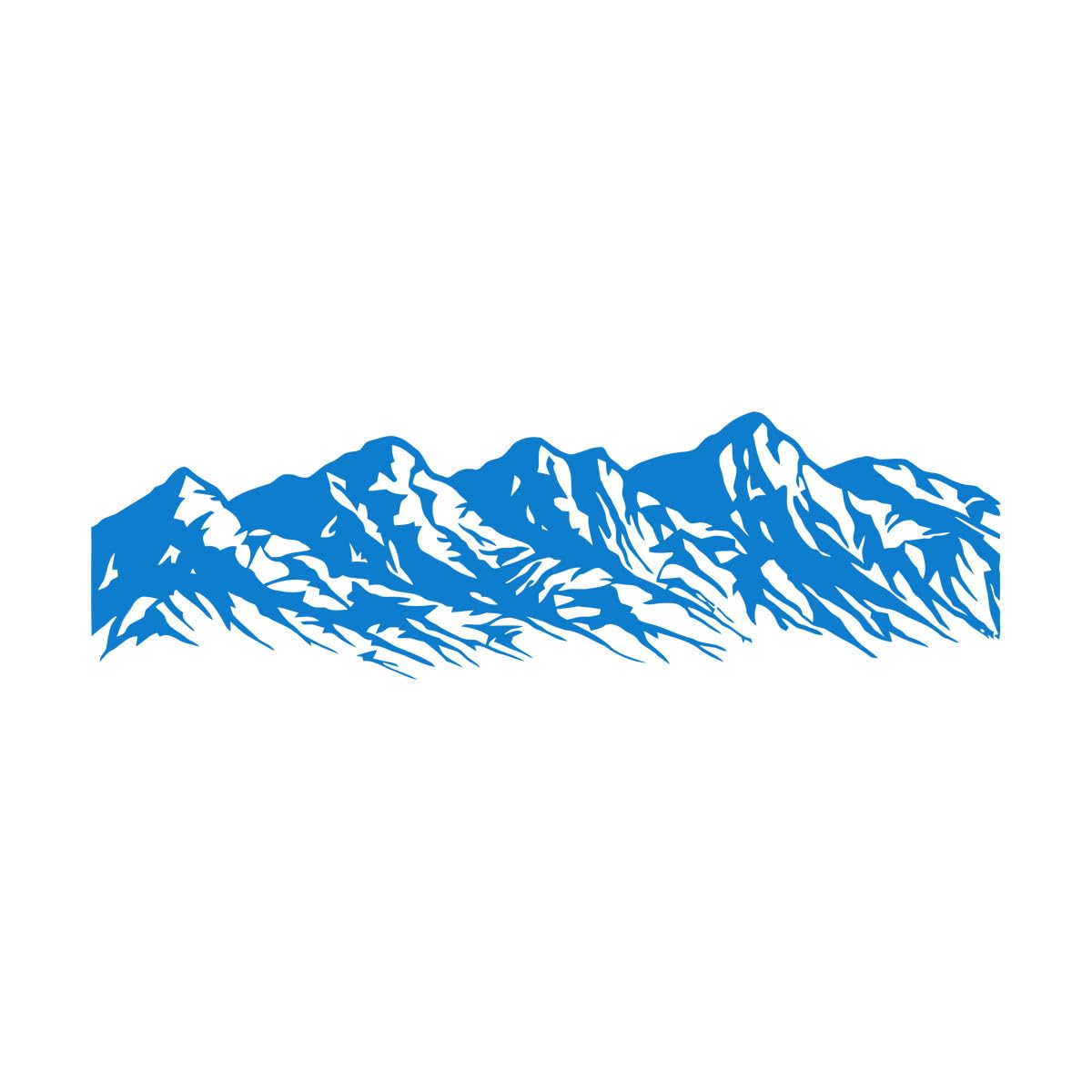 Mountain Range Camping Rv Decal Sticker Office Landscape 5 Peaks Mountains Nature Travel Motorhome Home Extra Large - 40x136cm โ image 1