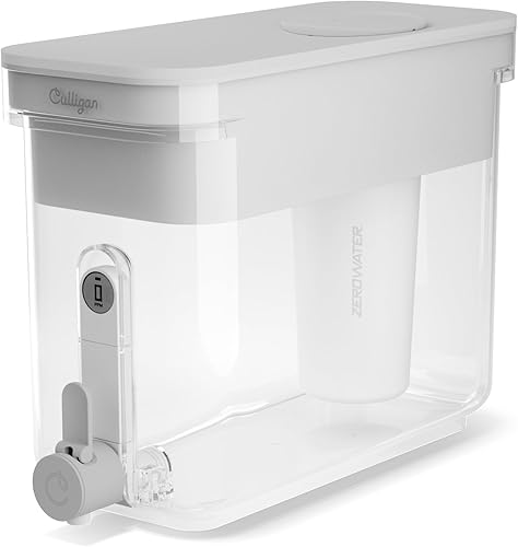 Culligan Dispensador de filtro de agua de 32 tazas con tecnología ZeroWater - Incluye filtro de agua avanzado de 5 etapas, certificado para reducir