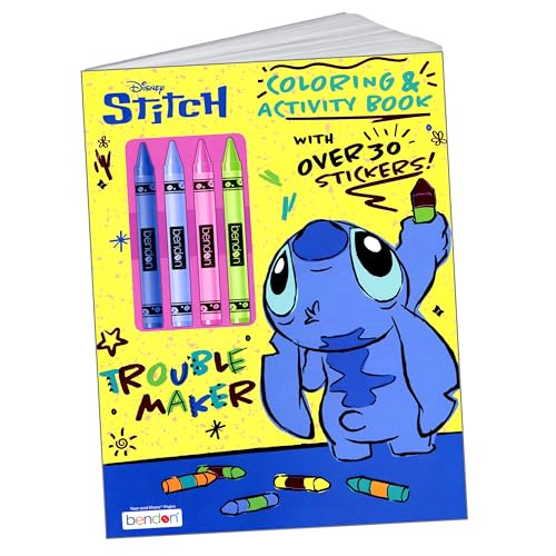 Image of Bendon Lilo & Stitch Coloring and Activity Sticker Book with Coloring Book & Stickers, Card Craft, and More (Lilo and Stitch Stickers Activity Set)