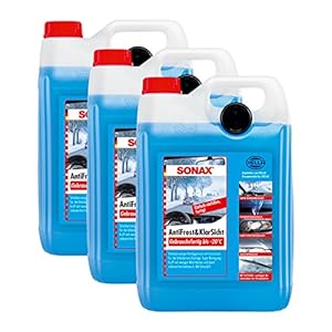 SONAX 3X 03325000 antivries & helder zicht gebruiksklaar tot -20 °C vorstbescherming 5 l