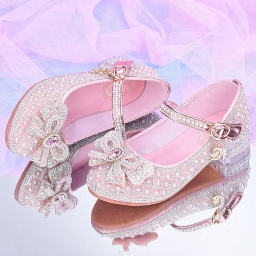 IWIHMIV Toddler Girl Mary Jane Shoes Little Girl Low Heels Dress Up Princess School Shoes for Wedding Party4