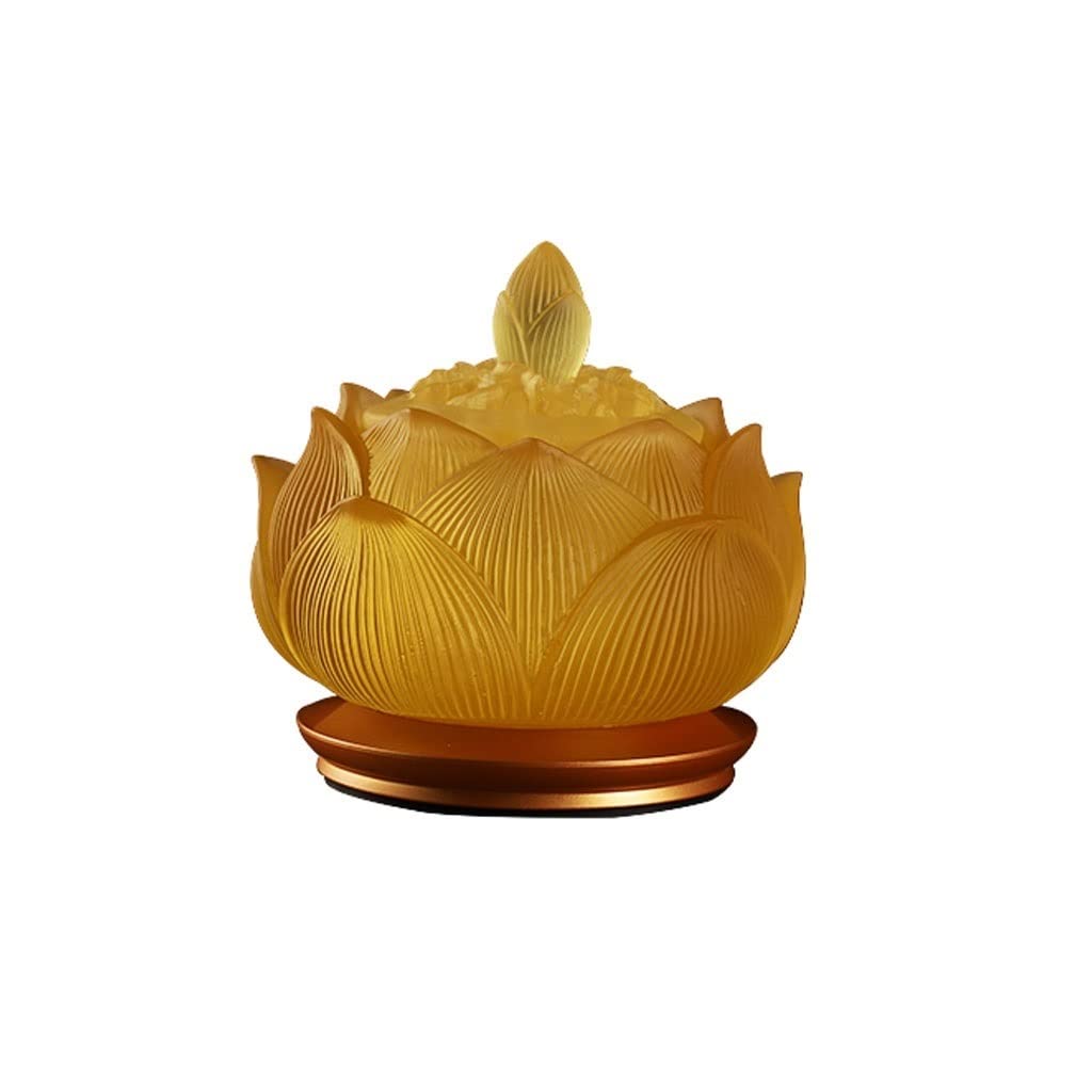 Incense Burner Colored Glaze Lotus Incense Burner Color Glazed Aromatherapy is Suitable for Home Decorations Waterfall Incense Burne