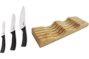 Knife Block For Kitchen Knife Ceramic Set With 3 PCS Ceramic Knife