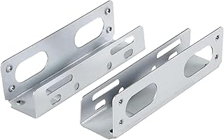 SQXBK 2PCS Silver HDD Drive Adapter Hard Drive Metal Mounting Bracket Adapter Hard Drive Bay Metal Mounting Bracket Adapter with 12 Supporting Screws