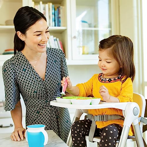 Image of Munchkin Raise Toddler Fork and Spoon Utensil Set,Rest Keeps Tip Off Table,BPA Free,Pink /Purple,(Pack of 48)