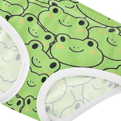 Print Girls Underwear Toddler 2t Cotton Little Girl Panties Cute Cartoon Frogs Prints Green Undies Kids Briefs4