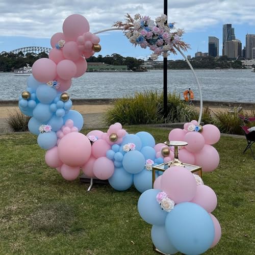 Image of Pink and Blue Balloons Garland Arch Kit, 134pcs Gender Reveal Balloon Garland Arch Kit for Boy or Girl Gender Reveal Decorations Birthday Party Baby Shower Decorations