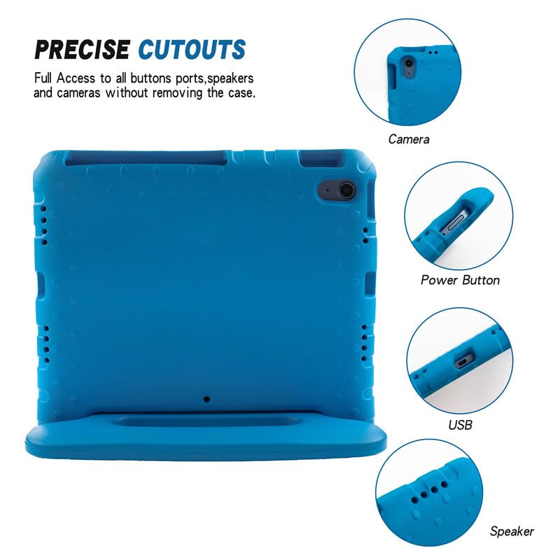 Generic Compatibile per iPad 6a generazione 9.7 2018 (Colore: verde) Custodia antiurto con manico e supporto in silicone rigido