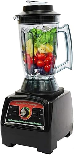 Licuadora comercial de frutas, 3.3 HP 2800 W mezclador de potencia exprimidor, licuadora de 3.9 L, procesador de alimentos resistente, con cuchillas