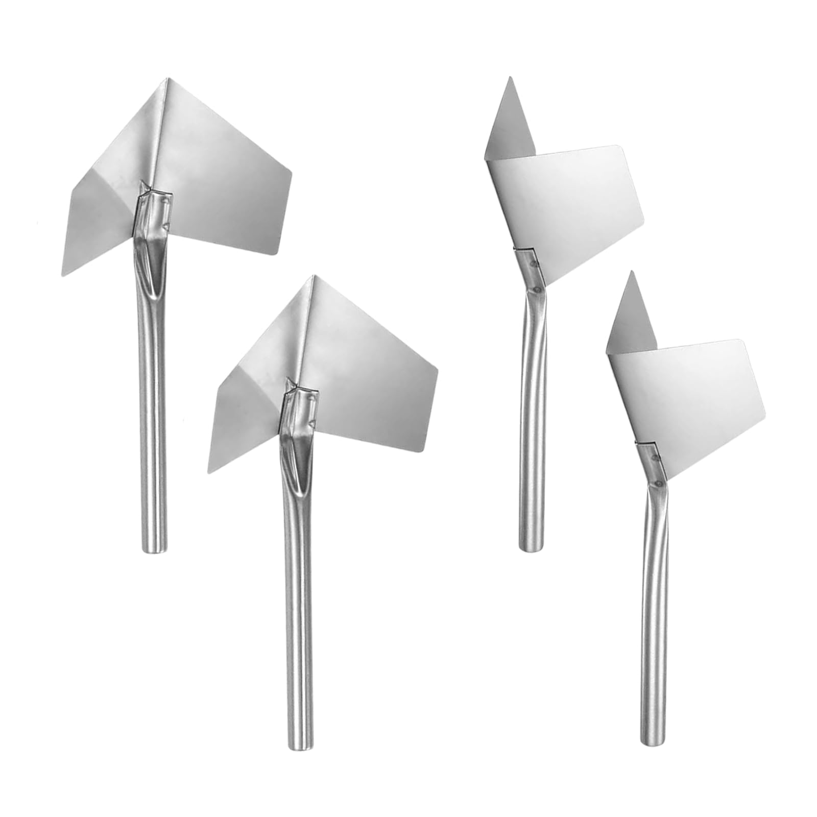 Inside and Outside Corner Trowels, 4 Pcs Plastering Tool Knife, Corner Trowels Stainless Steel Drywall Corner Shaping Tool for Building Supplies