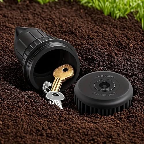 Image of Fake Sprinkler Key Hider with Storage Box, Hide A Key Cash Hider Sprinkler Head, Outdoor Key Holder for House Keys, Car Keys, Waterproof Camouflage Key Safe,Easy Push Into The Ground-1PC