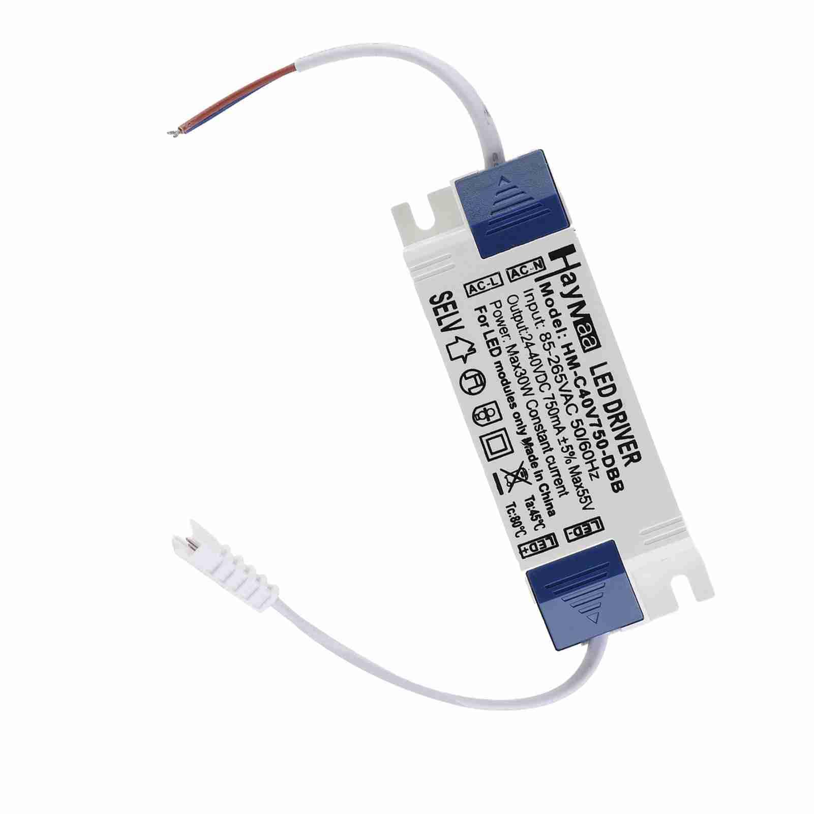 Driver LED 30 W, Corrente Costante 750 MA Trasformatore di Luce T 32 Driver LED 42 V CC 700 MA 24 V 600 MA Trasformatore 36 V 700 MA 27 42 V Ingresso AC 85‑265 V Uscita DC 24‑40